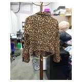 Leopard Print Blazer Jacket Size Small