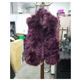Ci Sono Womens Size Medium Faux Fur Vest Sleeveless Plum Purple Fuzzy Soft Plush