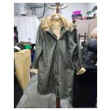 Long Winter Parka with Fur Trim Size 2XL