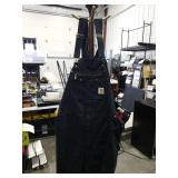 Carhartt Black Duck Bib Overalls Size 48 x 32