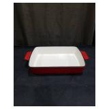 Red Enamel Cast Iron Baking Dish Set