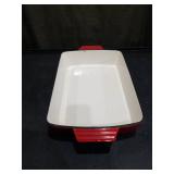 Red Enamel Cast Iron Baking Dish Set