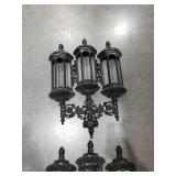 (3) Gothic Triple Lantern Wall Plaque | Victorian Gothic Art | Medieval Decor