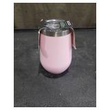 TAL Double Wall Insulated Stainless Steel Wine Tumbler 12oz  Pink