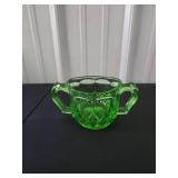 Uranium Glass Sugar Bowl
