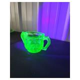 Uranium Glass Sugar Bowl