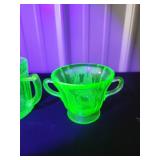 Green Depression Glass Lot