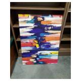 Modern Abstract Brushstroke Canvas Painting