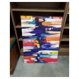 Modern Abstract Brushstroke Canvas Painting