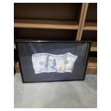 Framed $100 Bill Art Print