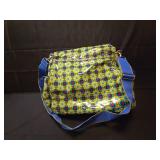 Kalencom vinyl Diaper/messenger Bag Sunflower Pattern