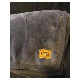 UGG Grey Fleece Throw Blanket 47\"x66\" *very heavy*