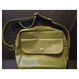 Olive Green Leather Crossbody Bag
