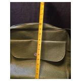 Olive Green Leather Crossbody Bag