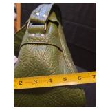 Olive Green Leather Crossbody Bag