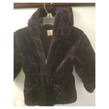 Christie Brooks Girls deep purple Medium Plush Zip-Up Jacket