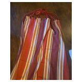 Striped Cotton Hammock with Red Rope