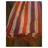 Striped Cotton Hammock with Red Rope