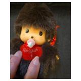 Monchhichi Plush Doll with Red Bib