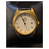 Shell Gold-Tone Watch with Roman Numerals