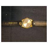 Shell Gold-Tone Watch with Roman Numerals