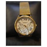 Geneva Gold-Tone Chronograph Watch