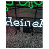 Heineken Neon Sign with Shamrocks