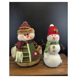 Giftcraft Plush Snowman Duo Holiday Decor