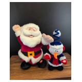 Santa Claus and Snowman Holiday Plush Set