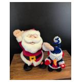 Santa Claus and Snowman Holiday Plush Set