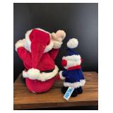 Santa Claus and Snowman Holiday Plush Set