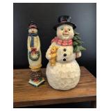 Decorative Snowman Holiday Figurines Set