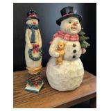 Decorative Snowman Holiday Figurines Set