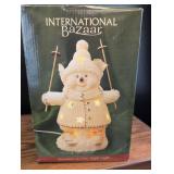 International Bazaar Skiing Snowman Night Light