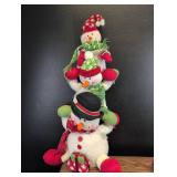 Stacked Snowman Plush Christmas Decoration