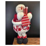 Plush Winter Snowman with Skis