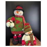 Holiday Snowman Plush Set with Decorative Outfits