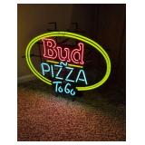 Bud Pizza To Go Neon Sign