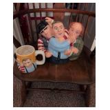 Three Stooges Ceramic Cookie Jar and coffee mug