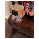 Three Stooges Ceramic Cookie Jar and coffee mug