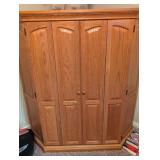 Traditional Oak Corner Entertainment Center