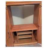 Traditional Oak Corner Entertainment Center