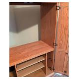 Traditional Oak Corner Entertainment Center