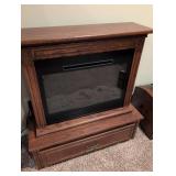 Amish Traditional Oak Electric Fireplace Media Console
