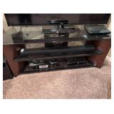 Multi-Tier Glass TV Stand Entertainment Center