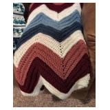 Handmade Chevron Afghan Throw Blanket