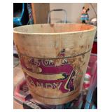 Antique Carnival Wooden Miles Candy Distribution bucket ~ early 1900