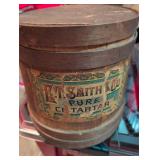 Antique F.T. Smith Pure Cream of Tartar Wooden Container