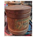 Antique F.T. Smith Pure Cream of Tartar Wooden Container