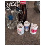 Beer Collectibles Set - PBR Glass & Mini Steins
